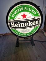 Heineken lichtbak gevel verlichting 50 diameter bord lamp, Ophalen, Gebruikt, Reclamebord, Plaat of Schild, Heineken