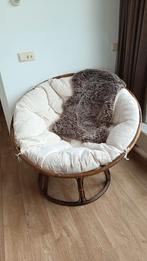 Papasan rotan stoel incl kussen, Gebruikt, Bruin, Stof, Eén
