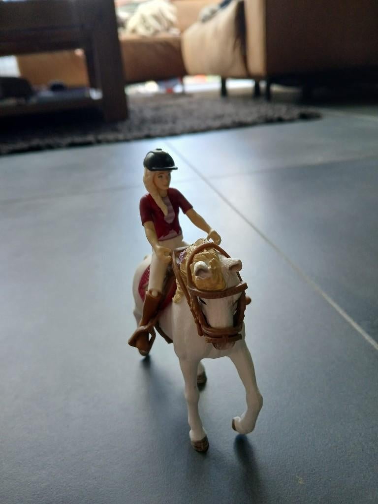 Schleich set paard, ruiter, hoofdstel en zadel, Ophalen, Zo goed als nieuw