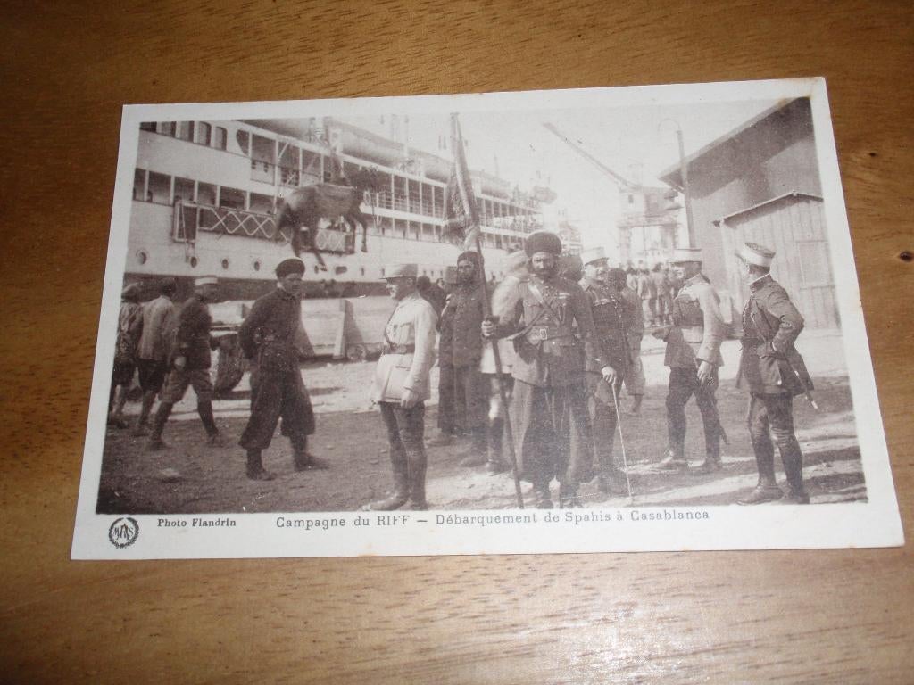 Riff Oorlog Spahis Casablanca Haven Scheepvaart Marokko, Verzamelen, Ansichtkaarten | Buitenland, Verzenden, Voor 1920, Ongelopen