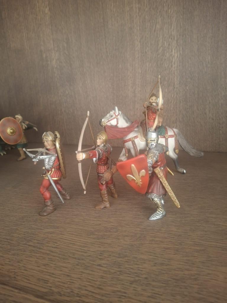 Schleich rode ridders met wapens – 2003, Verzamelen, Speelgoed, Ophalen of Verzenden, Zo goed als nieuw