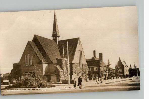 Dordrecht Julianakerk a.d. Krispijnscheweg st 1956 ICVD 143, Verzenden, 1940 tot 1960, Gelopen, Zuid-Holland