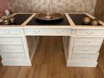 Engels, chesterfield wit bureau met lades en zwart blad, Ophalen, Gebruikt, Bureau