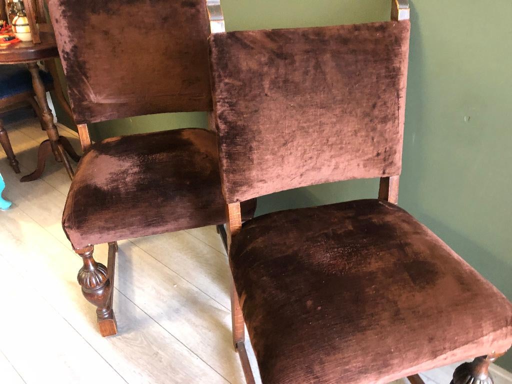 Set Antieke Grote Kasteel stoelen., Antiek en Kunst, Antiek | Meubels | Stoelen en Banken, Ophalen