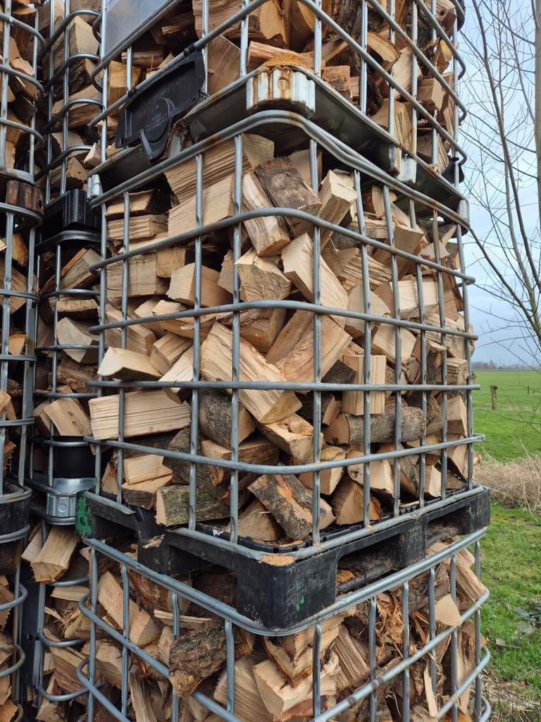 Mix van eiken, kersenhout en essenhout, Tuin en Terras, Haardhout, Minder dan 3 m³, Ophalen of Verzenden