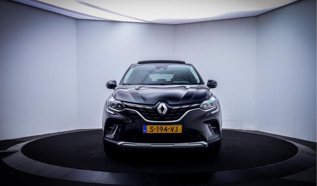 Renault Captur 1.3T 140PK Techno PANO | FULL LED | CAMERA |, Gebruikt, 4 cilinders, Leder en Stof, Zwart