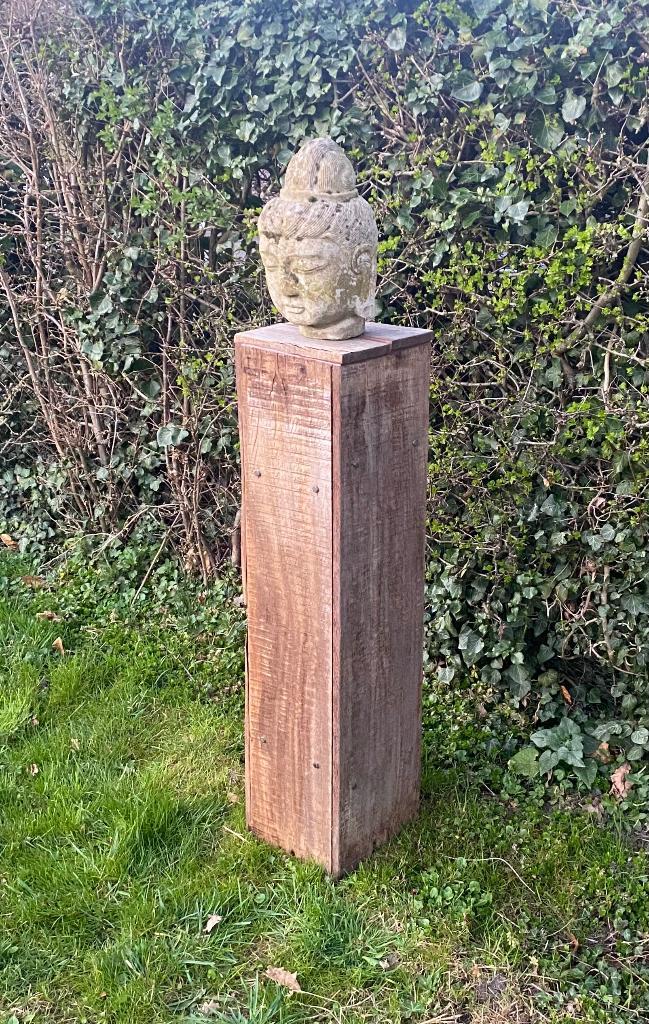 Hardhouten sokkels, Tuin en Terras, Tuinbeelden, Nieuw, Hout, Ophalen