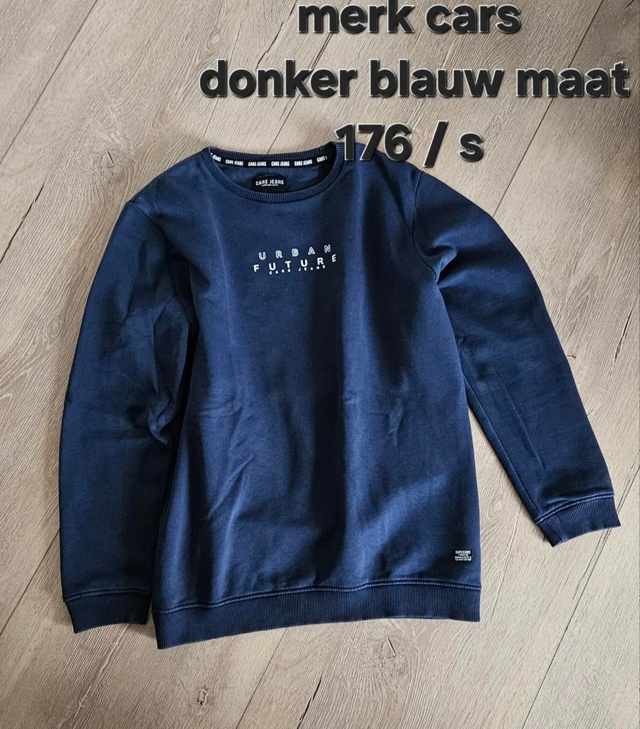 Trui blauw merks cars jeans maat 176, Trui of Vest, Ophalen of Verzenden, Zo goed als nieuw, Jongen