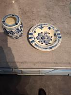 Delfts blauw asbak en sigarettenpotje, Antiek en Kunst, Antiek | Keramiek en Aardewerk, Ophalen of Verzenden