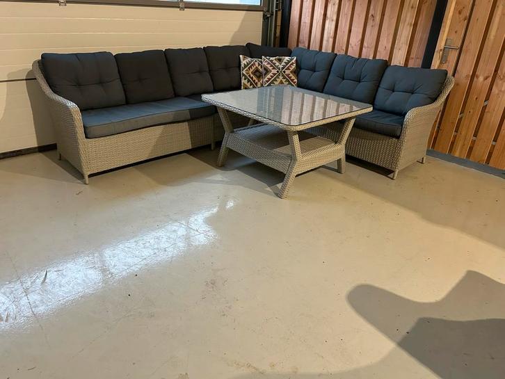 Zo goed als nieuwe DOMANI Dining Loungeset, Tuin en Terras, Tuinsets en Loungesets, Zo goed als nieuw, Loungeset, Wicker, Meer dan 8 zitplaatsen