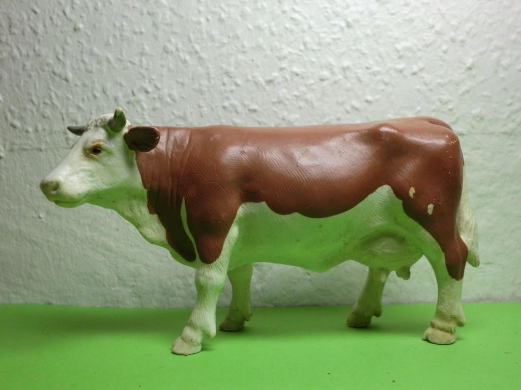 Schleich 13134 koe bruin bont, dierfiguur, Ophalen of Verzenden, Gebruikt, Boerderijdier, Beeldje of Figuurtje