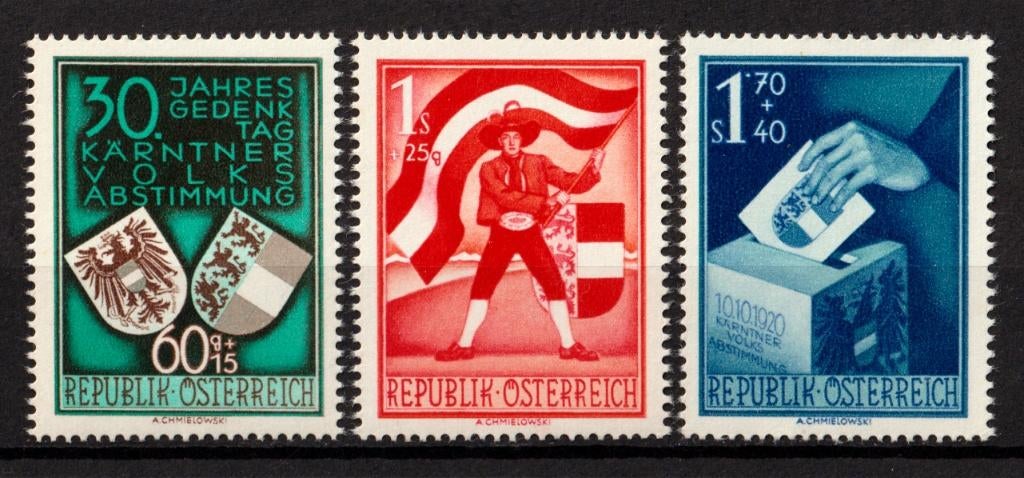 Oostenrijk, Referendum Karinthië, Mi. 952-954 postfris, Verzenden, Postfris