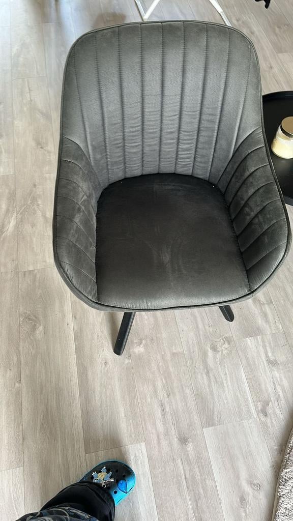 Te koop zwarte draai stoel(len) en salontafel., Huis en Inrichting, Stoelen, Ophalen, Overige materialen, Twee, Zwart