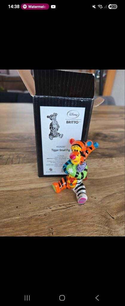 Disney Britto Mini Tigger (rare), Verzamelen, Disney, Ophalen of Verzenden, Zo goed als nieuw, Beeldje of Figuurtje