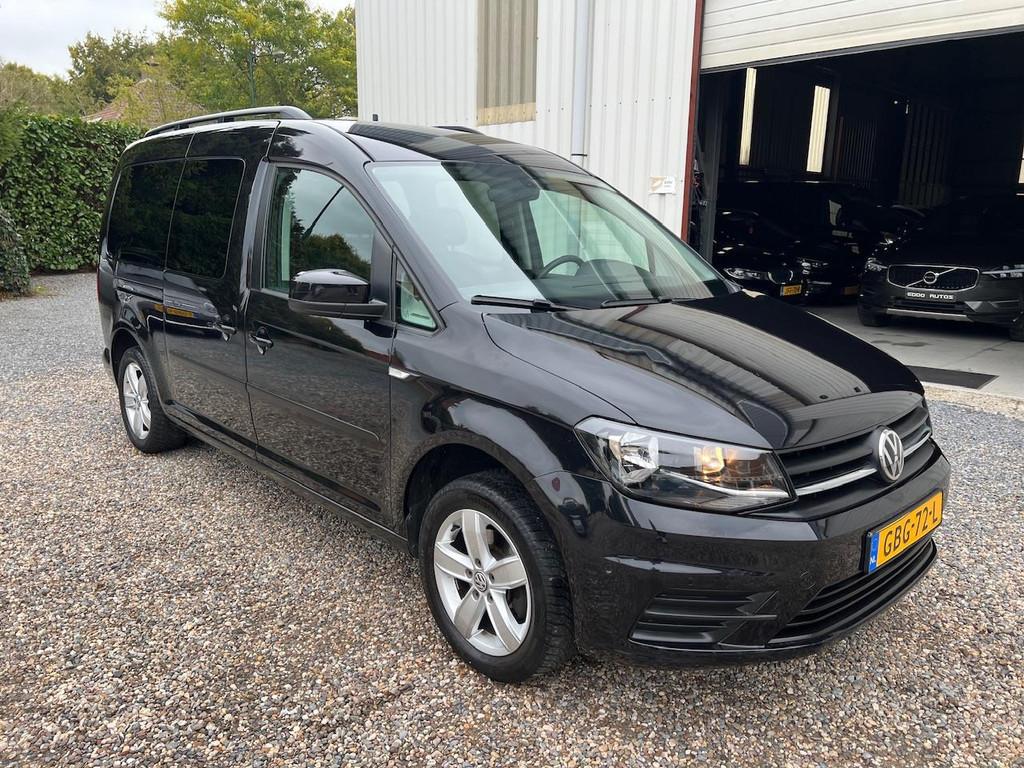 Volkswagen CADDY MAXI 1.0 TSI LPG CRUISE.NAVI.TREKHAAK., Auto's, Volkswagen, Voorwielaandrijving, Gebruikt, Zwart, 102 pk
