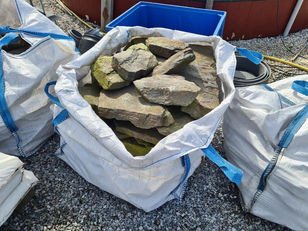 Diverse Flagstones in bigbag en extra steen  + bigbag keien, Ophalen, Gebruikt, Overige typen, 5 tot 10 m²