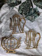 Onderzetters metaal goud Thee pot Koffie pot, Ophalen of Verzenden, Zo goed als nieuw