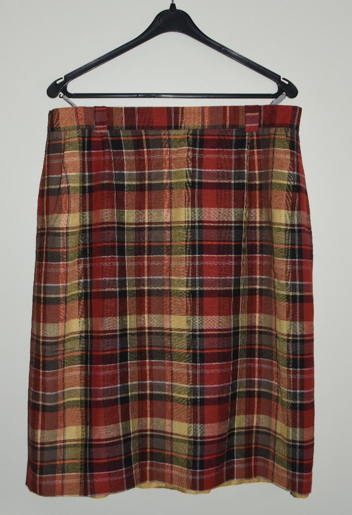 Hucke Mode Collection geruite rok maat 42 / 44 geblokt HMC, Overige kleuren, Verzenden, Maat 42/44 (L), Gedragen