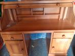 Vintage rolluikbureau van massief hout, Ophalen, Gebruikt, Bureau