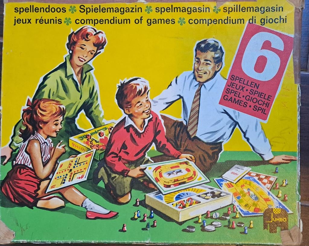 Spellendoos (jaren '70), Hobby en Vrije tijd, Gezelschapsspellen | Bordspellen, Drie of vier spelers, Ophalen of Verzenden, Gebruikt