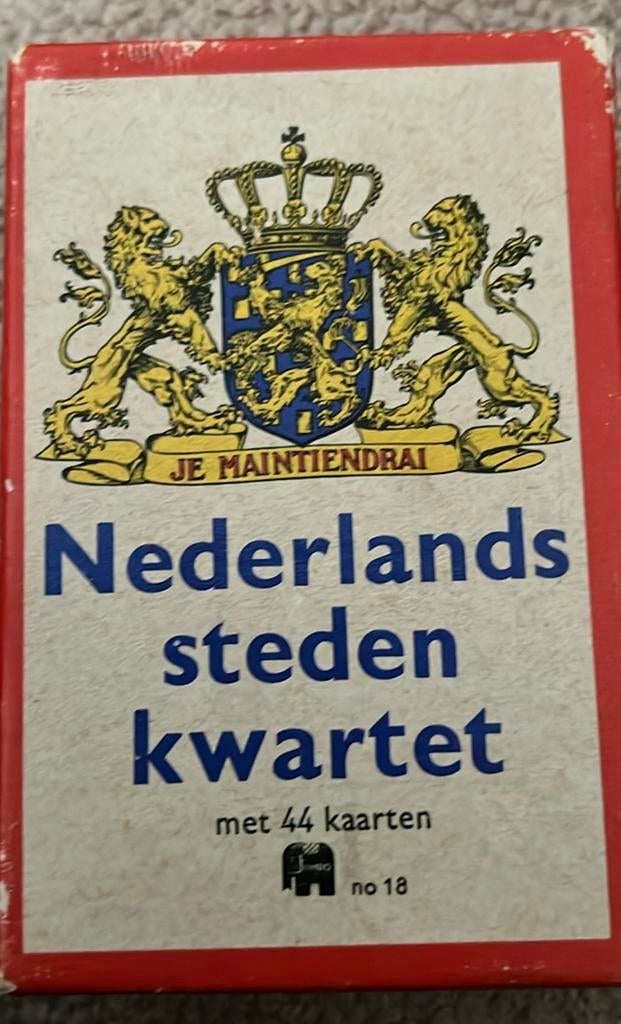 Vintage Nederlands Stedenkwartet. Oud Kwartetspel., Verzamelen, Ophalen of Verzenden, Zo goed als nieuw, Kwartet(ten)