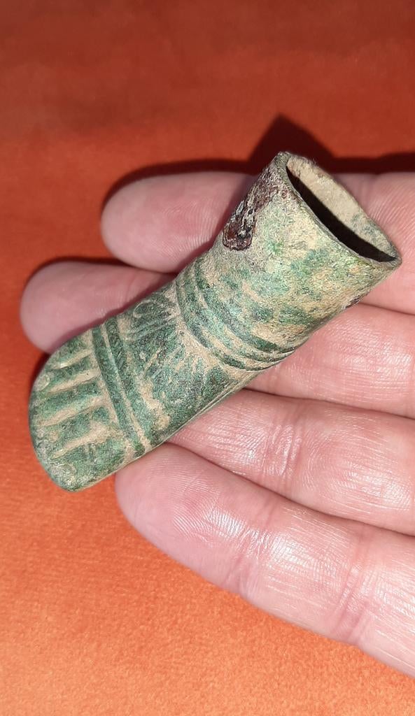 Grote Bronzen Romeinse Voet in Sandaal - bodemvondst, Verzenden