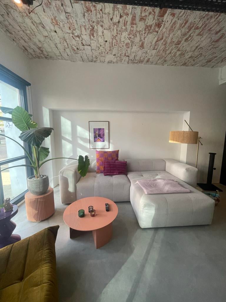 Grijs/beige Studio Livit hoekbank Stieg - Wehkamp, Ophalen, 250 tot 300 cm, Gebruikt, 100 tot 125 cm