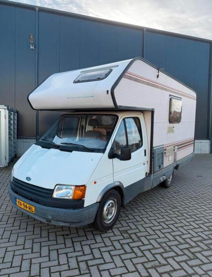 Ford Transit Alkoof 2.0 benzine camper, Caravans en Kamperen, Campers, Particulier, Half-integraal, Ford, Benzine, Ophalen of Verzenden