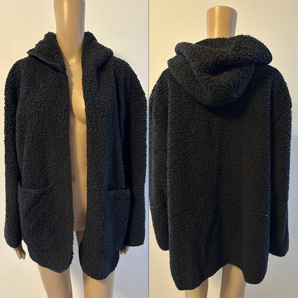 Dames bontjas wollen jas vest jacket shacket 1 maat one size, Ophalen of Verzenden, Zo goed als nieuw, Maat 38/40 (M), Zwart