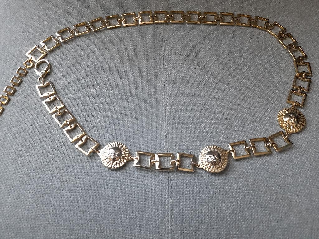 Vintage 90 - Gianni Versace lange ketting, Sieraden, Tassen en Uiterlijk, Kettingen, Overige materialen, Ophalen of Verzenden