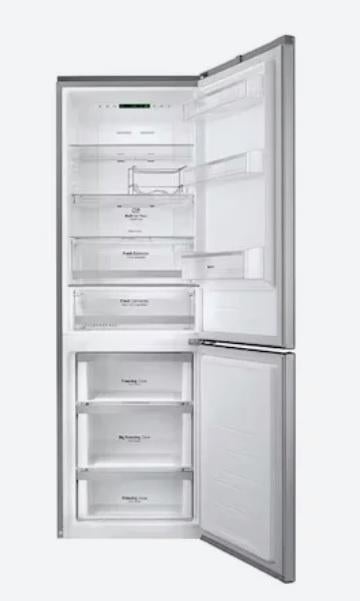 LG GBB59PZGFS koelvriescombinatie | RVS, Ophalen, Gebruikt, 200 liter of meer, 60 cm of meer