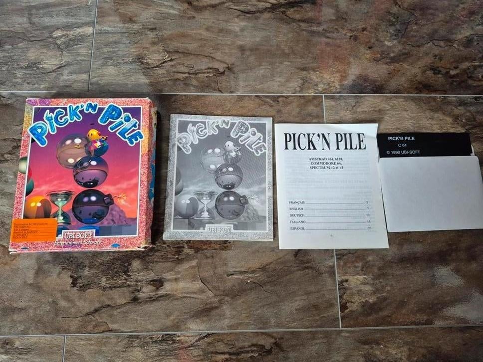 Commodore 64 C64 Origineel Disk Spel Pick 'n Pile, 1 speler, Ophalen of Verzenden, Gebruikt, Puzzel en Educatief