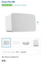 Sonos Five Wit - Wifi Speaker met Oplader, Ophalen, Zo goed als nieuw, Sonos, 120 watt of meer