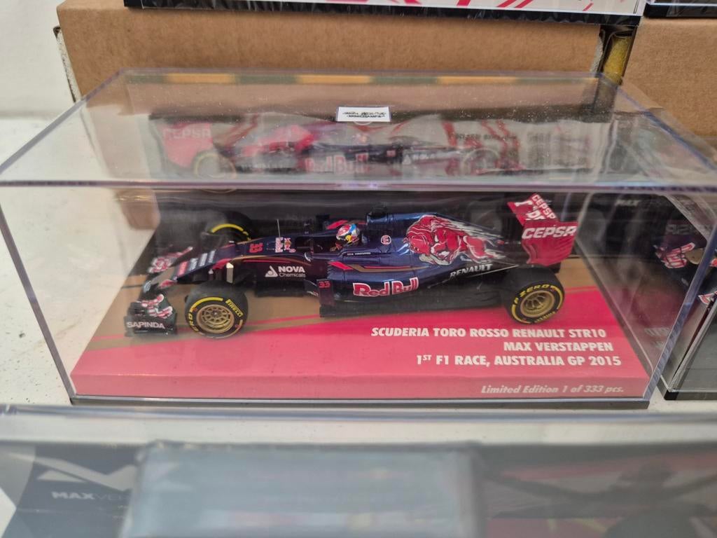 MAX VERSTAPPEN 1:43 TORO ROSSO STR10 AUSTRALIE 2015 1STE F1, Ophalen, Nieuw, Auto, MiniChamps