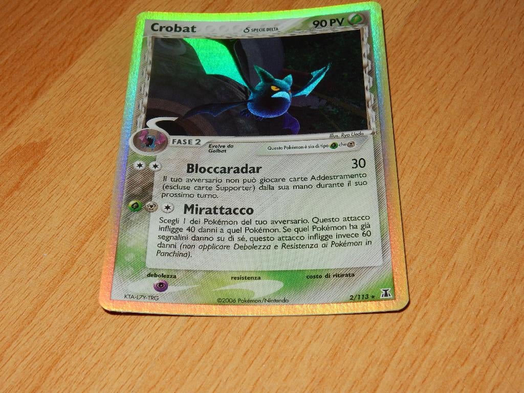 Spaanse Crobat Holo sterretje kaart - Ex Delta Species., Ophalen of Verzenden, Zo goed als nieuw, Losse kaart