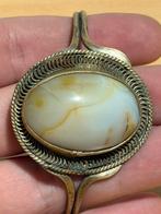 Prachtige antieke handgemaakte armband, steengrootte 3 cm, Ophalen of Verzenden, Zo goed als nieuw, Zilver, Overige materialen