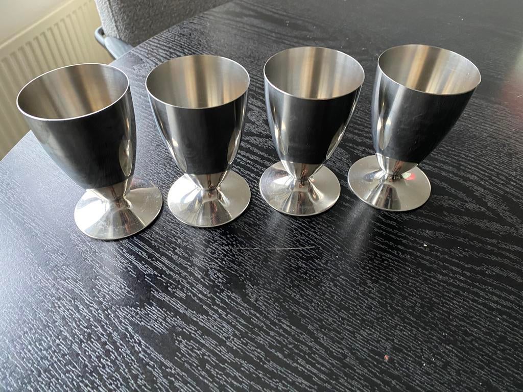 Rvs bekers glazen, Ophalen of Verzenden