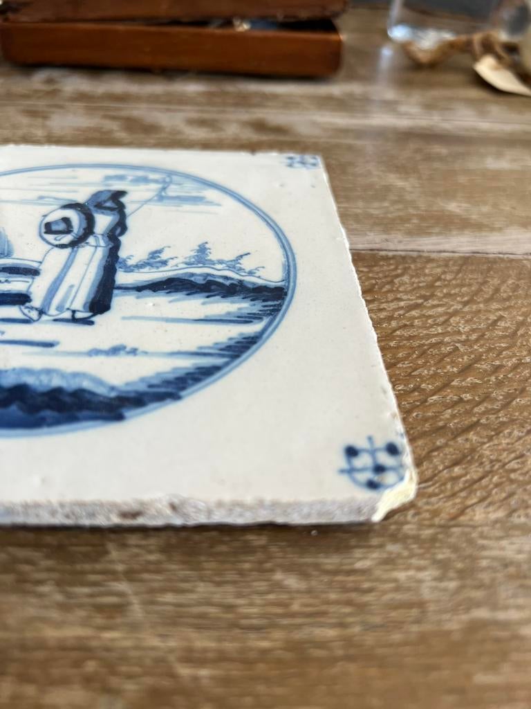 Oud tegeltje DB, Antiek en Kunst, Antiek | Wandborden en Tegels, Ophalen of Verzenden