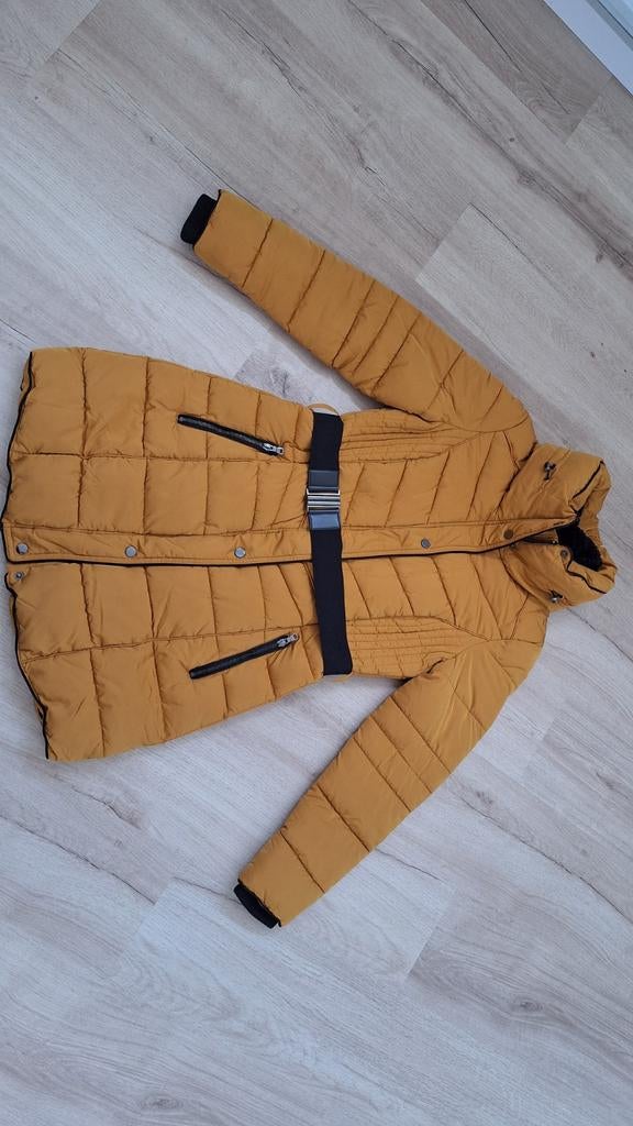 Gele winterjas Yessica maat 38, Maat 38/40 (M), Yessica, Geel, Ophalen of Verzenden