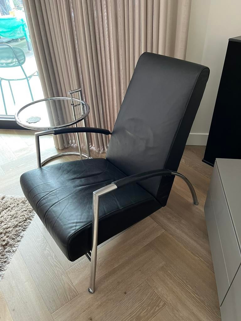 Harvink design fauteuil, Huis en Inrichting, Fauteuils, Ophalen of Verzenden, Zo goed als nieuw, 50 tot 75 cm, Leer