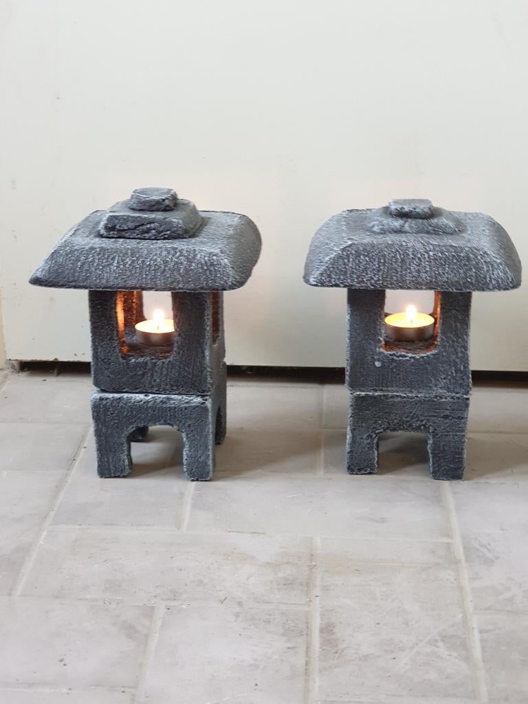 Unieke Mini Japanse Lantaarn, Tempel, Oosters huisje, Lava, Tuin en Terras, Ophalen of Verzenden, Nieuw, Steen, Overige typen