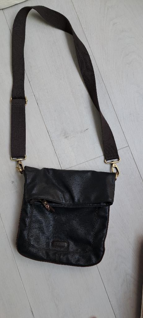 Sportieve, leren schoudertas van Esprit, Gebruikt, Bruin, Esprit, Ophalen of Verzenden