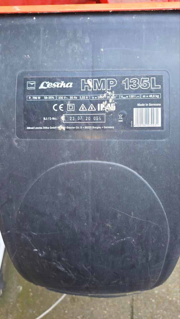 Lescha HMP 135L betonmolen, Doe-het-zelf en Verbouw, Betonmolens, Ophalen of Verzenden