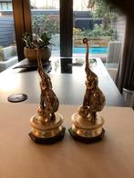 2 zware boeken steunen olifanten, Ophalen, Koper of Brons