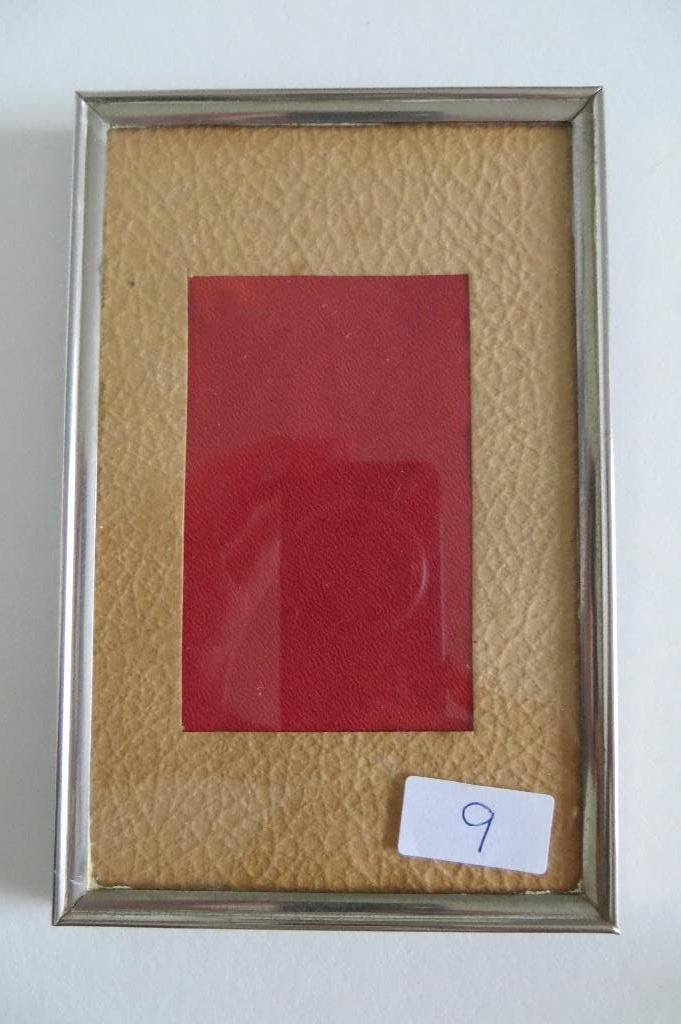 Oud fotolijstje nr 9, zilverkleurig fijn frame., Ophalen of Verzenden