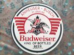 Emaille reclamebord Budweiser bier, Ophalen of Verzenden, Gebruikt, Reclamebord