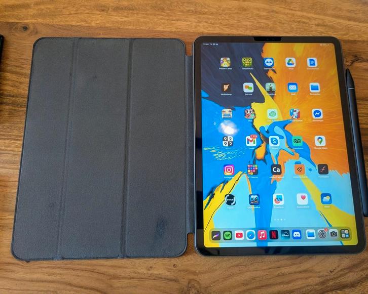 Apple iPad Pro 11" (2018) 64GB + Apple Pencil 2 + accesoires, Computers en Software, Apple iPads, Zo goed als nieuw, Apple iPad Pro
