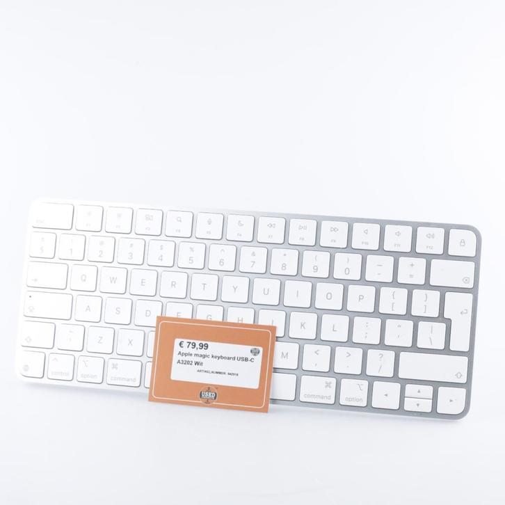 Apple magic keyboard USB-C A3202 Wit, Computers en Software, Toetsenborden, Zo goed als nieuw