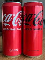 Coca Cola original en zero, leeg, duty free, 2 blikjes, Ophalen of Verzenden, Zo goed als nieuw, Frisdrank