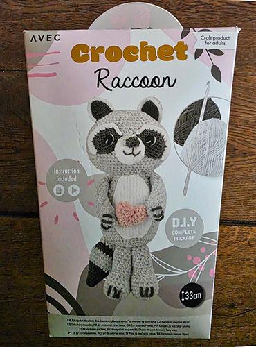 Nieuw Haakpakket ,  Wasbeertje 33 cm hoogte, Ophalen of Verzenden, Nieuw, Haken, Patroon of Boek